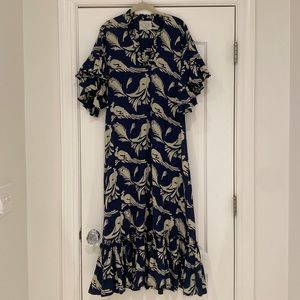 Navy printed dress